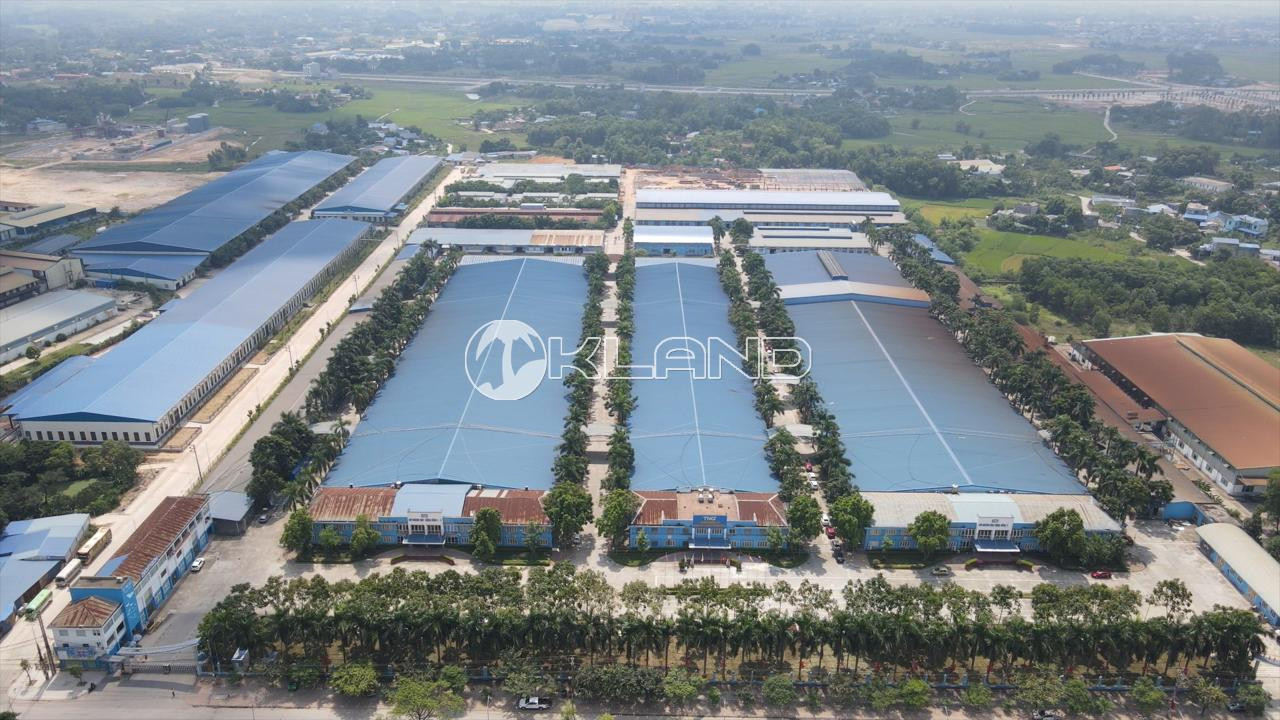 Toàn cảnh khu công nghiệp Sông Công nhìn từ trên cao, thể hiện quy mô và quy hoạch tổng thể