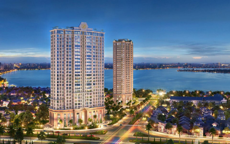 Tổng quan dự án chung cư Tân Hoàng Minh Tây Hồ D'El Dorado, với kiến trúc sang trọng và vị trí đắc địa