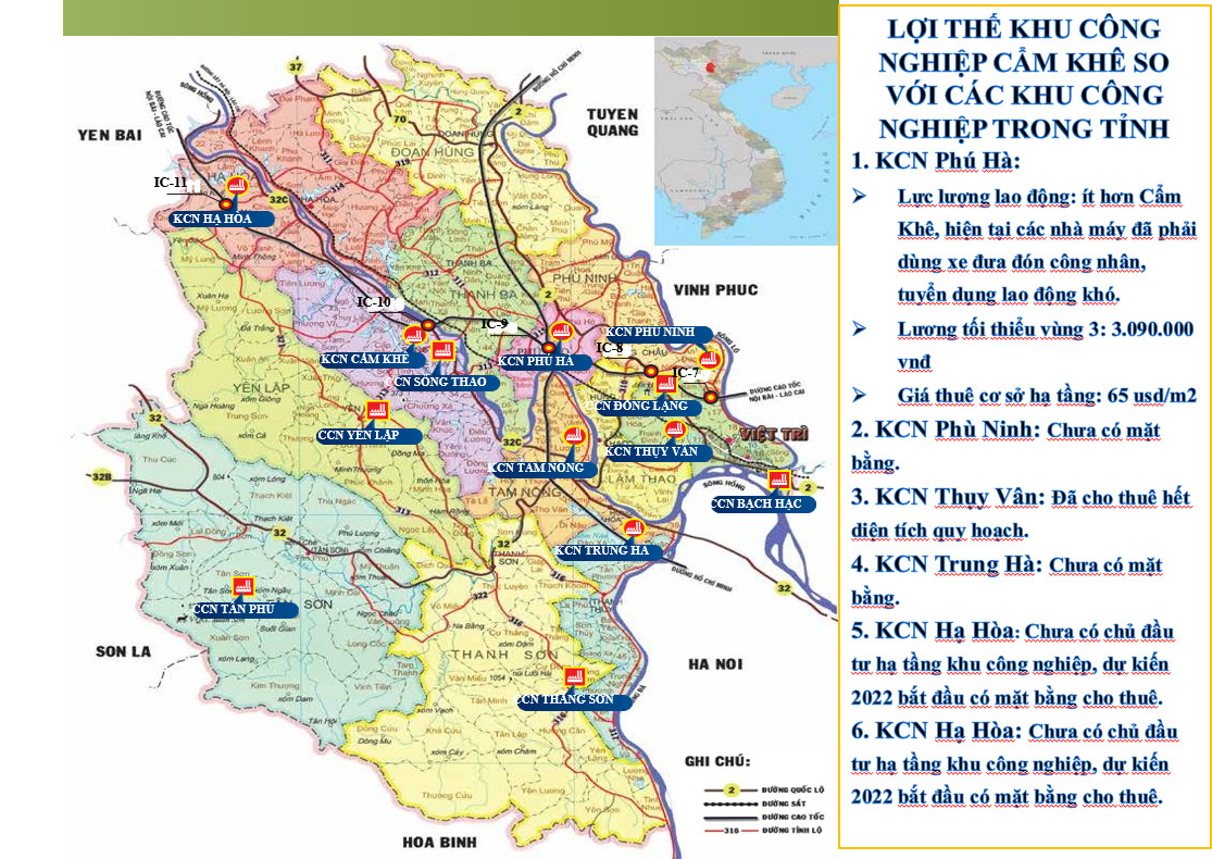 Tổng quan lợi thế khu công nghiệp Cẩm Khê