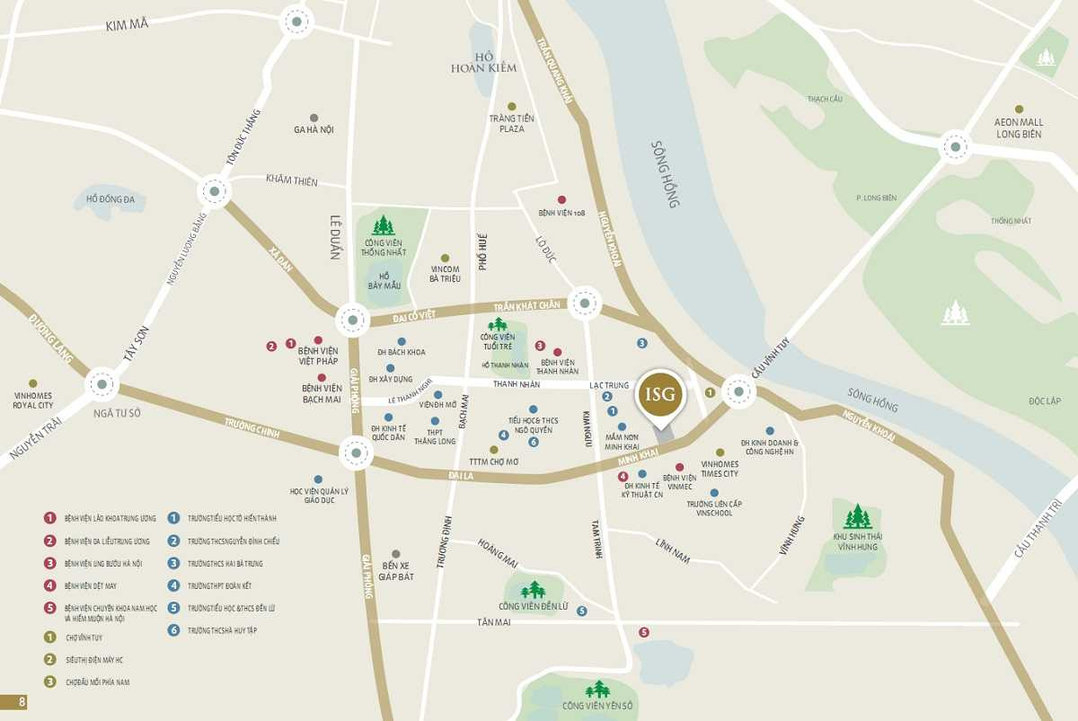 Vị trí đắc địa của chung cư Imperia Sky Garden tại 423 Minh Khai