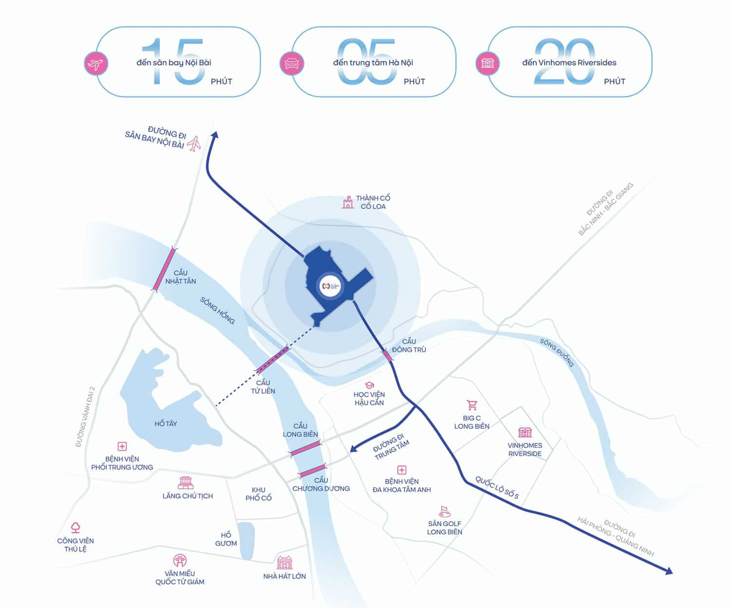 Vị trí Vinhomes Global Gate Cổ Loa