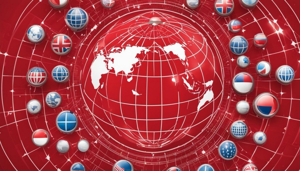 Bản đồ thế giới với các biểu tượng điện thoại, minh họa cho mã vùng điện thoại quốc tế