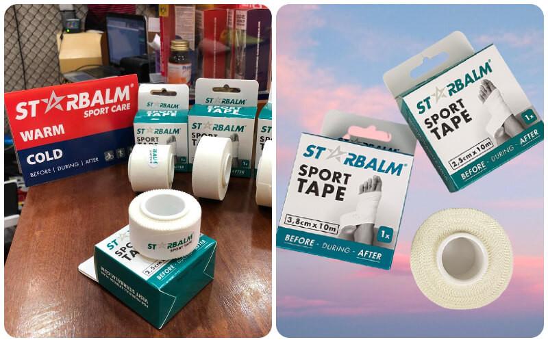 Băng keo thể thao Starbalm Sport Care màu trắng, một lựa chọn đáng cân nhắc khi tìm mua băng keo thể thao chất lượng.