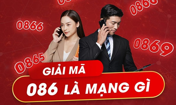 Điện thoại hiển thị đầu số 0868 Viettel, minh họa 0868 là mã vùng ở đầu