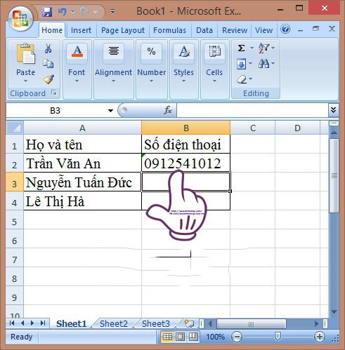 gõ excel bị mất số 0 ở đầu