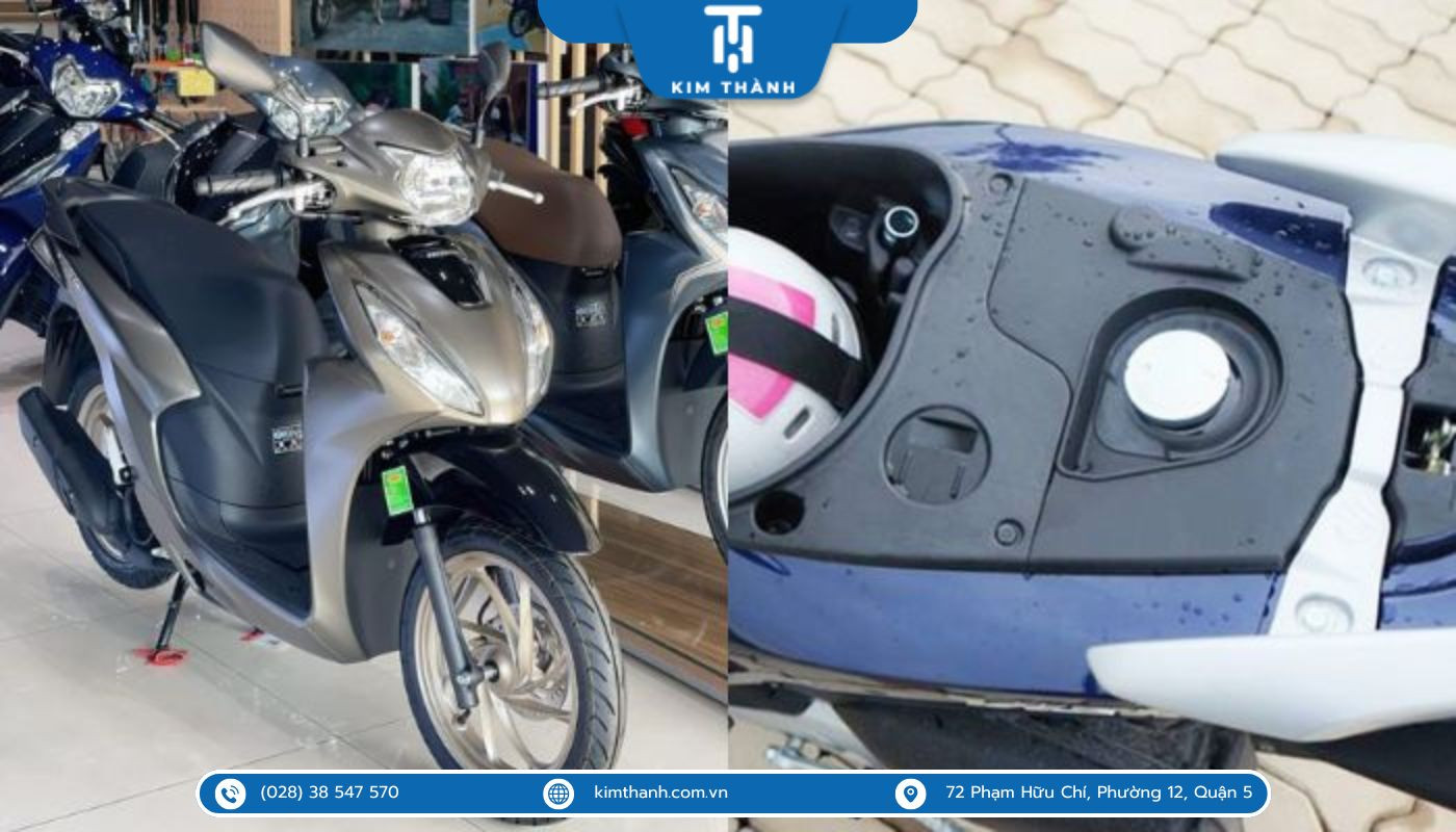 Hình ảnh minh họa dung tích bình xăng của xe Honda Vision, cho thấy khả năng đi được quãng đường dài.