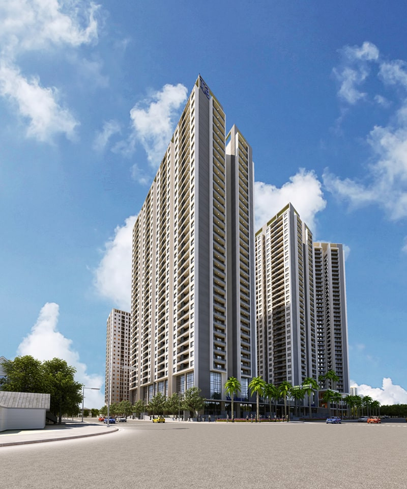 Phối cảnh tổng thể chung cư Thăng Long Capital hiện đại