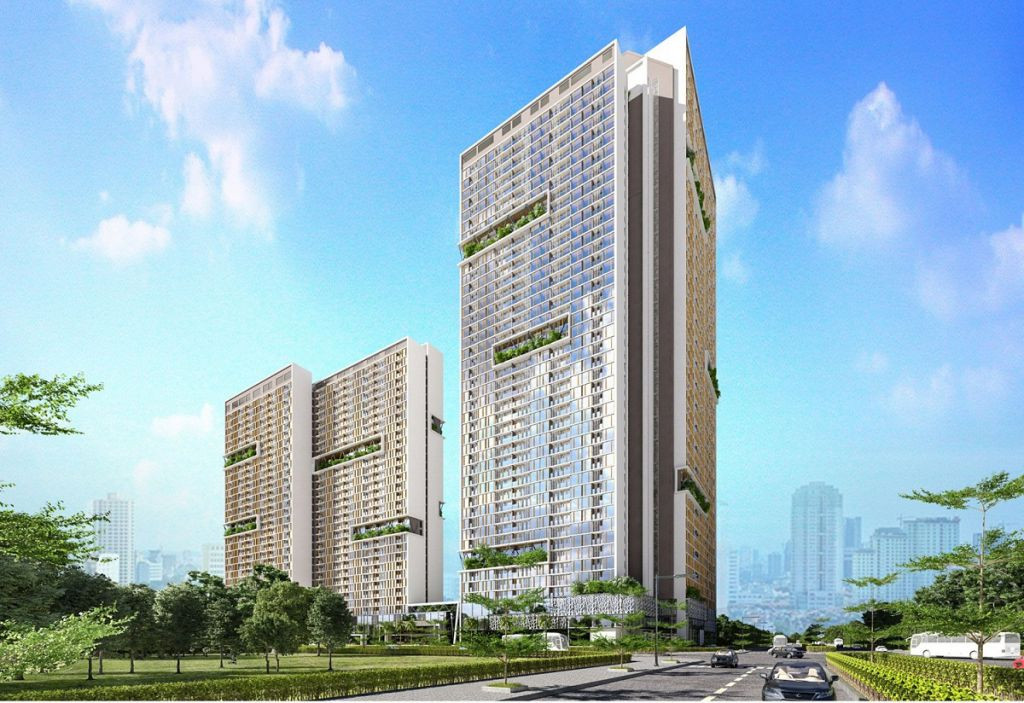 Phối cảnh tổng thể dự án chung cư Anland Lake View ở Hà Đông với không gian xanh và hồ nước