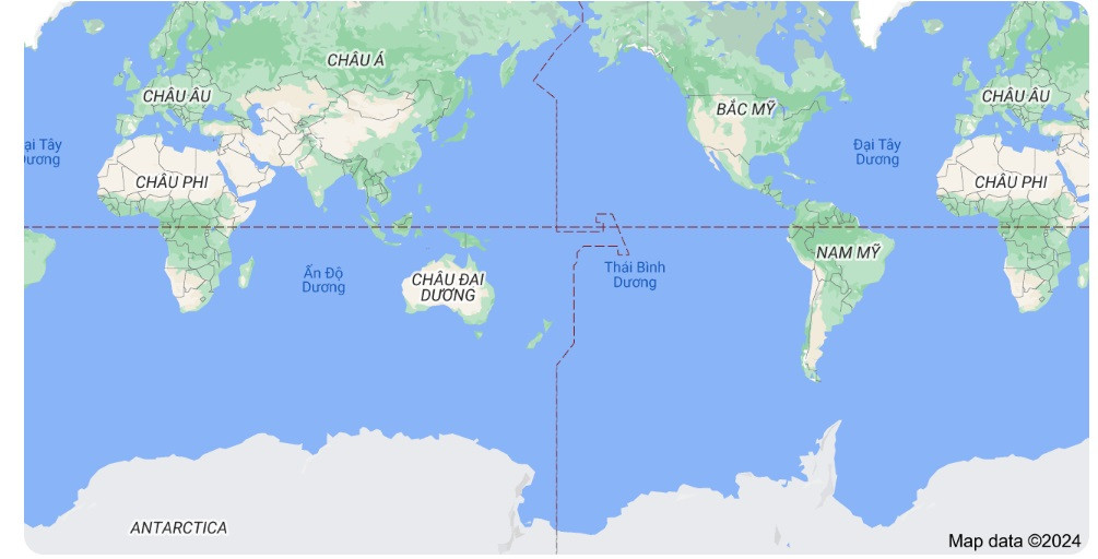Sơ đồ minh họa ranh giới và các châu lục tiếp giáp với Thái Bình Dương, làm rõ vị trí địa lý