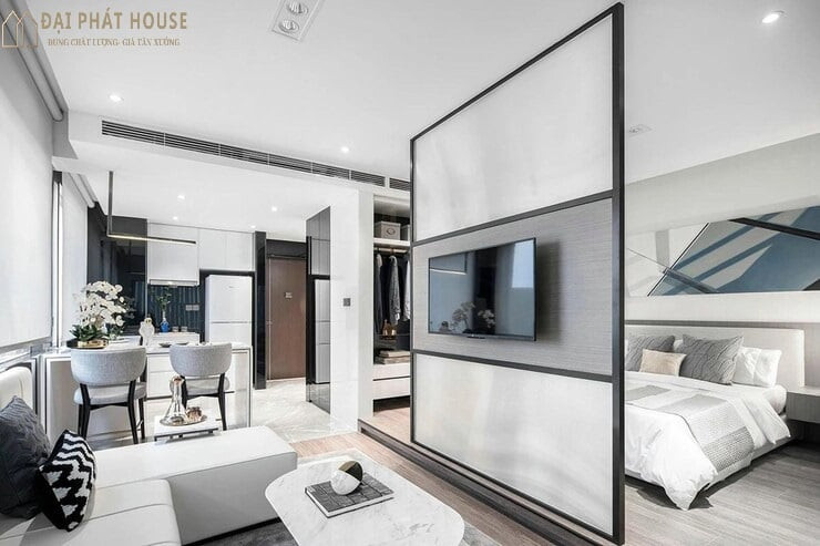 Thiết kế nội thất chung cư 1 phòng ngủ tối ưu không gian sống hiện đại