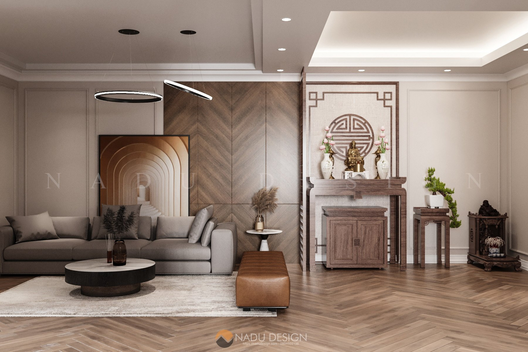 Thiết kế nội thất một căn chung cư hiện đại