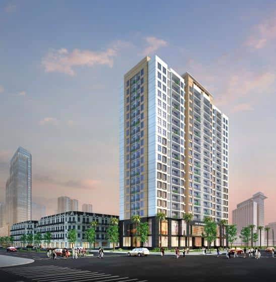 Tổng quan mặt tiền hiện đại của chung cư Louis Thanh Hóa