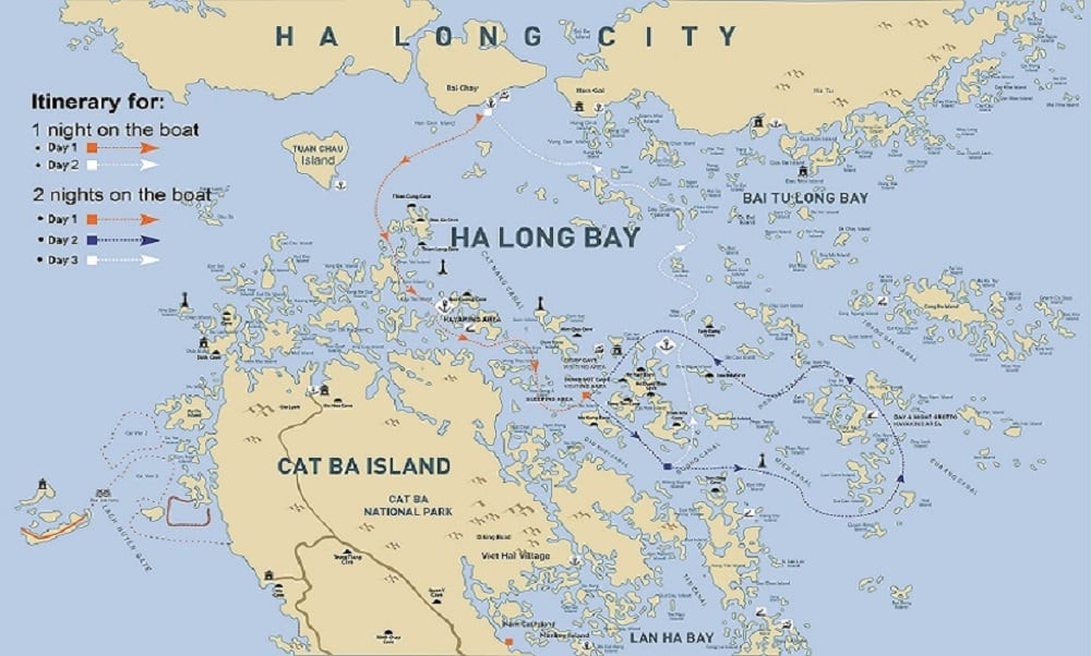 Vị trí địa lý của Vịnh Hạ Long trên bản đồ