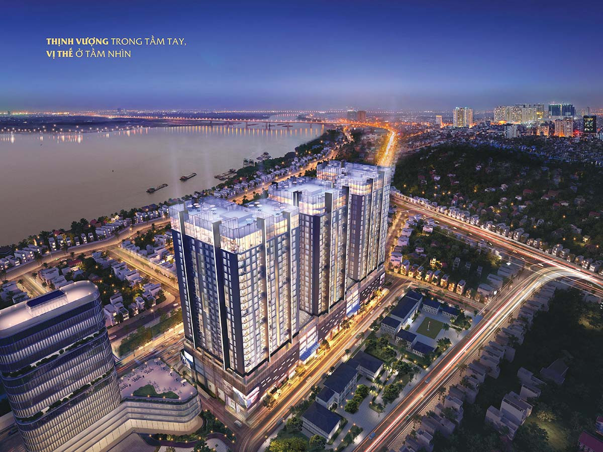View sông Hồng từ căn hộ Sun Grand City Lương Yên đẳng cấp