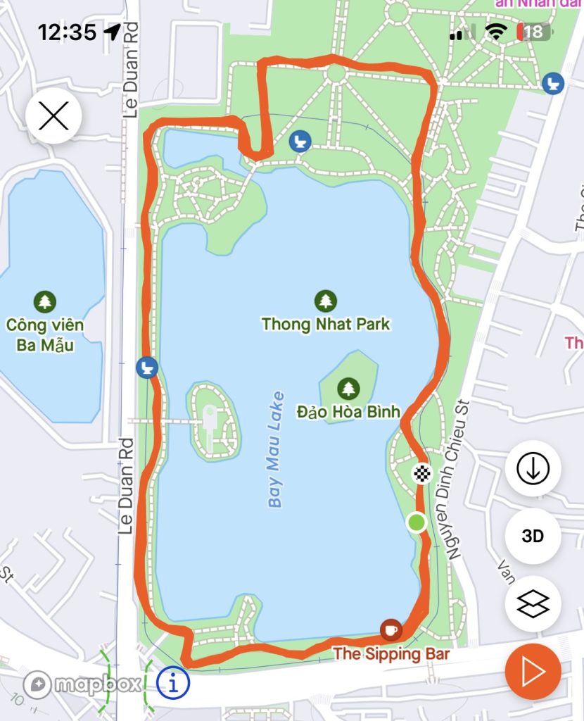 1 vòng công viên thống nhất bao nhiêu km