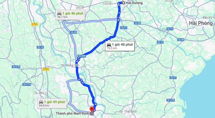 Hải Dương Cách Nam Định Bao Nhiêu Km: Phân Tích Di Chuyển