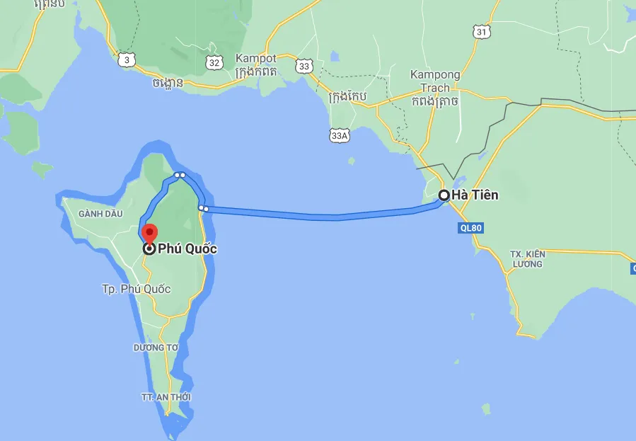 Từ Hà Tiên đi Phú Quốc bao nhiêu km? Khoảng cách chính xác, thời gian di chuyển bằng tàu, phà và kinh nghiệm đi Phú Quốc thuận tiện.