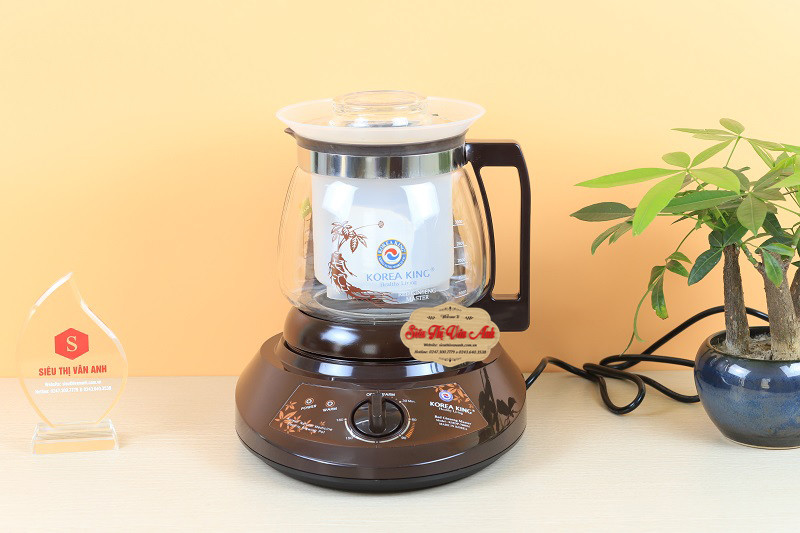ấm sắc thuốc điện Korea King KMDP-7000G bằng thủy tinh cao cấp, thiết kế hiện đại
