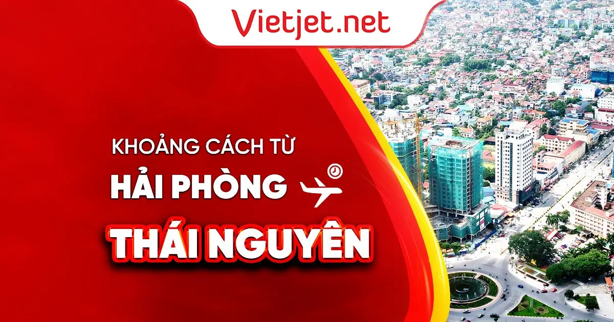Bản đồ chỉ dẫn khoảng cách Hải Phòng cách Thái Nguyên bao nhiêu km trên tuyến đường chính
