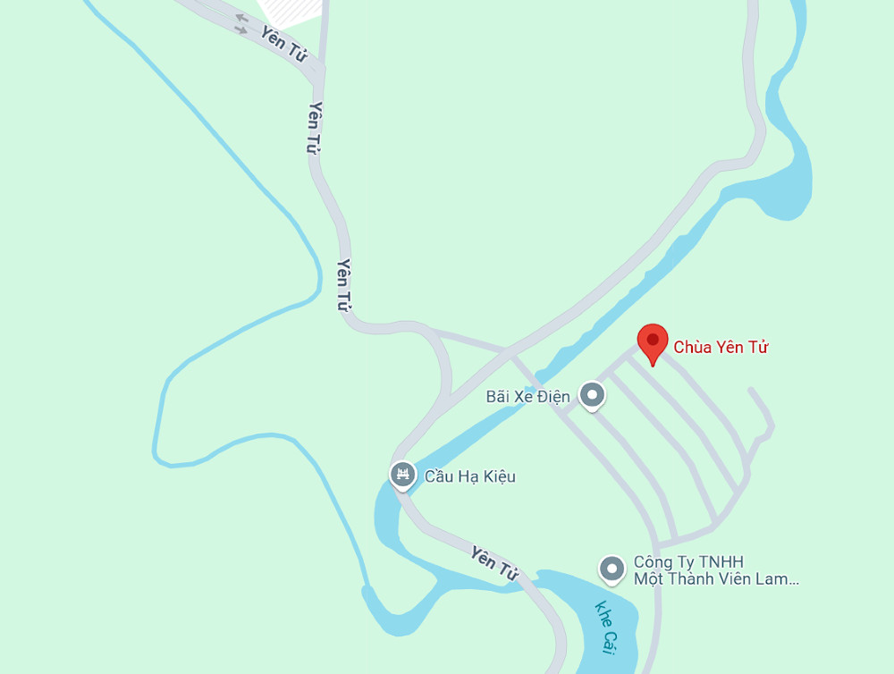 Bản đồ chỉ dẫn vị trí chùa Yên Tử ở Uông Bí Quảng Ninh