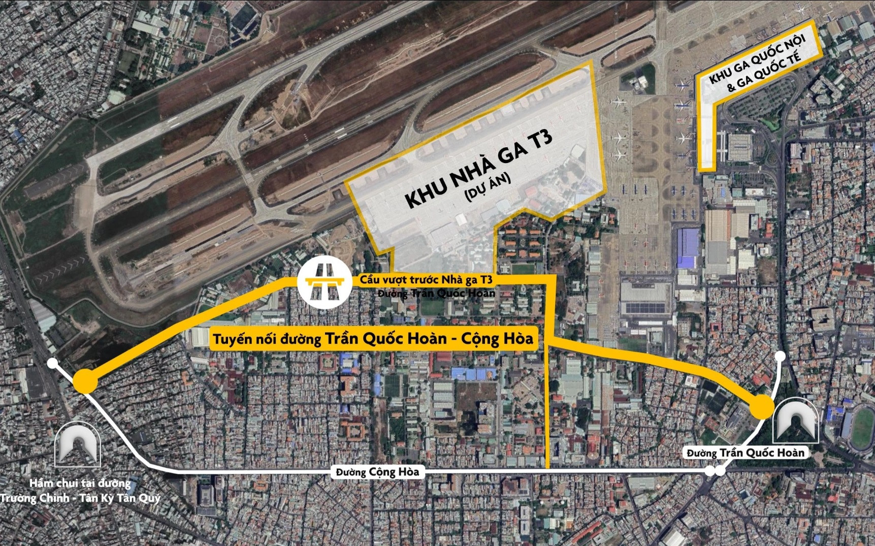 Bản đồ chi tiết vị trí nhà ga T3 Tân Sơn Nhất ở đâu tại TP.HCM