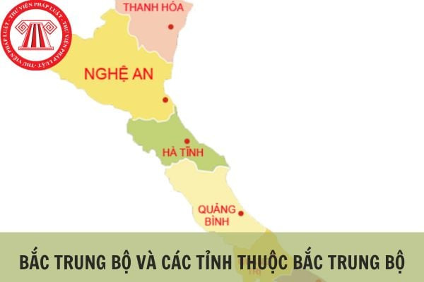 Bản đồ hành chính các tỉnh thuộc vùng Bắc Trung Bộ Việt Nam
