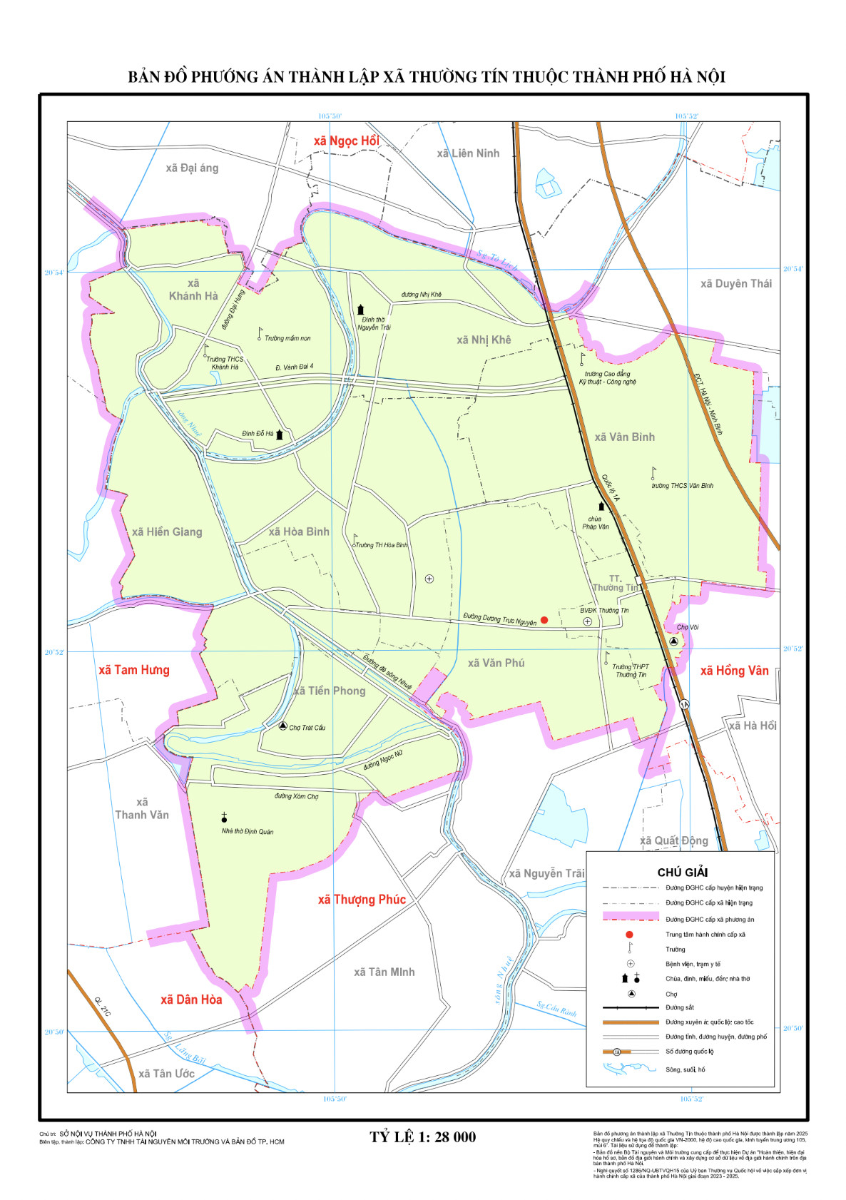 Bản đồ hành chính quận/huyện mới của Hà Nội