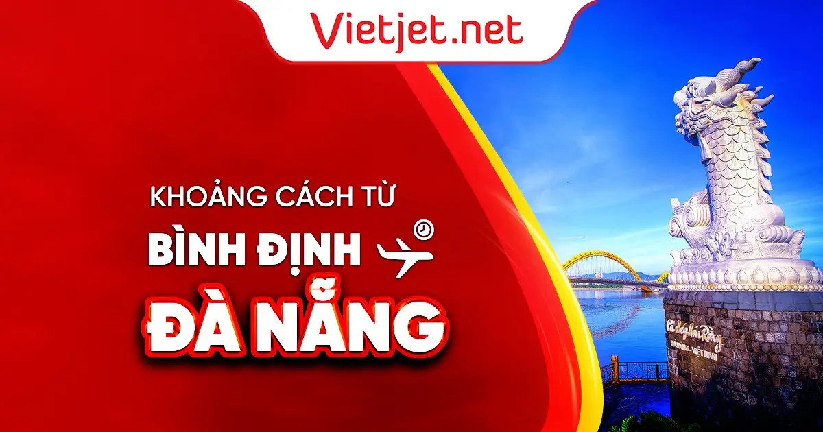 Bản đồ hiển thị lộ trình và khoảng cách từ Bình Định đến Đà Nẵng, minh họa sự kết nối giao thông quan trọng giữa hai khu vực miền Trung Việt Nam.