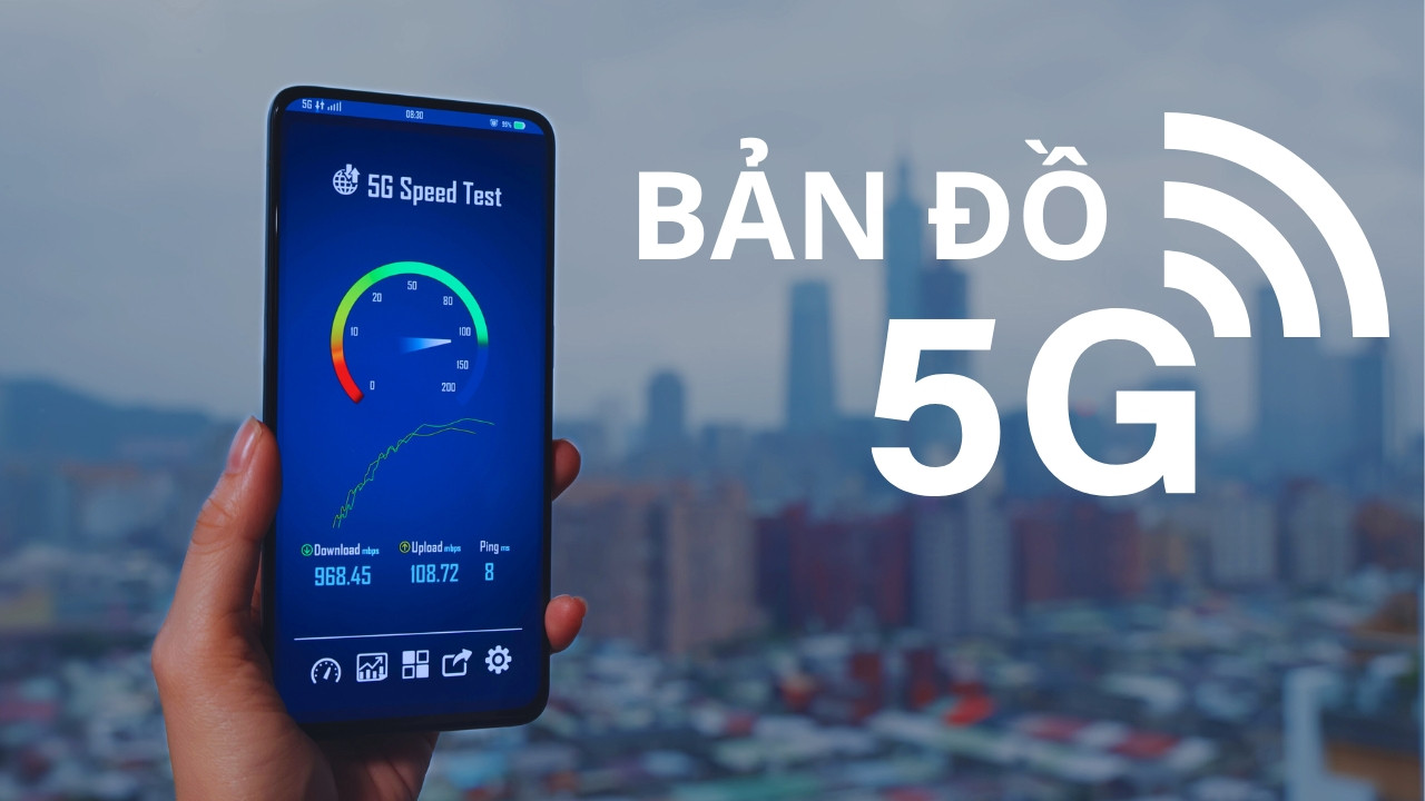 Bản đồ hiển thị vùng phủ sóng 5G tại các khu vực đô thị lớn