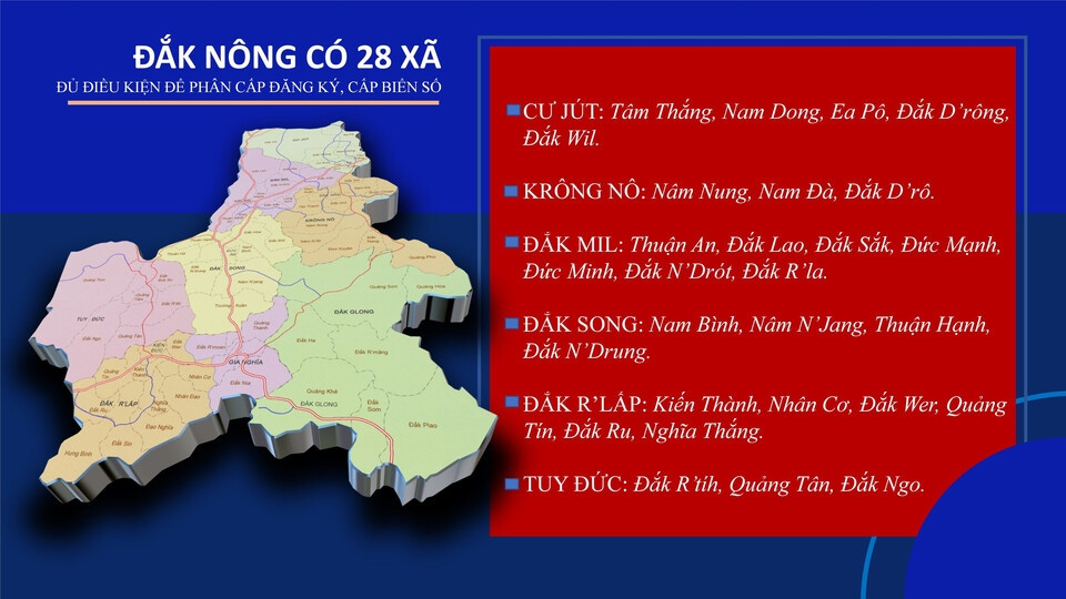 Bản đồ vị trí Đắk Nông, nơi có biển số 48, trong bản đồ Việt Nam