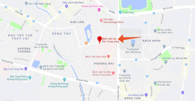 Bản đồ vị trí hai bệnh viện da liễu lớn tại Hà Nội