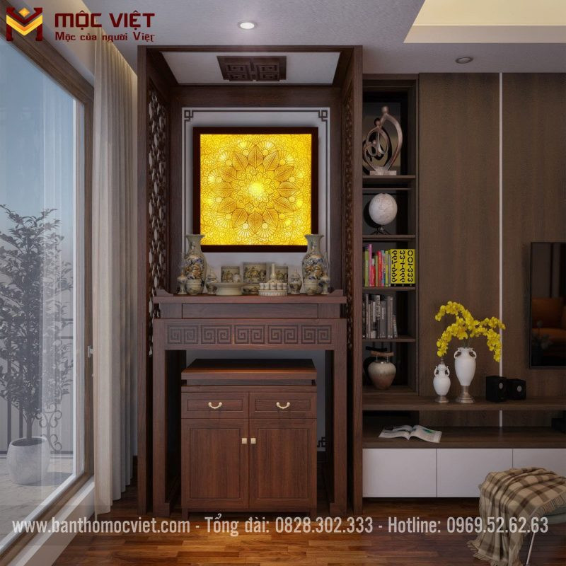Bàn thờ đứng đẹp cho căn hộ chung cư