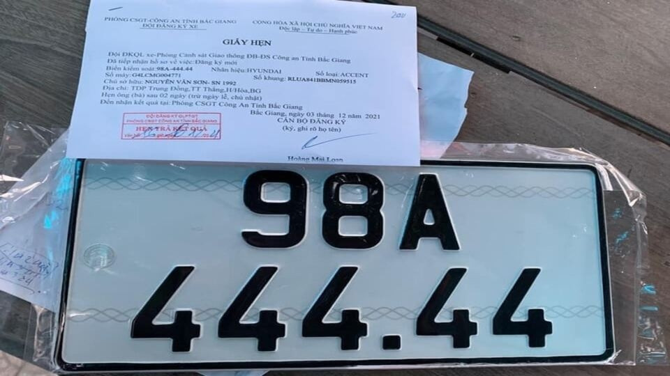 Biển số xe 98 thuộc tỉnh Bắc Giang