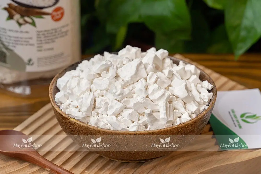 Bột sắn dây tươi nguyên chất với màu trắng tinh khiết