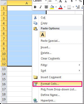 Cách giữ số 0 ở đầu trong excel bằng Format Cells: Chọn ô dữ liệu và mở hộp thoại Format Cells