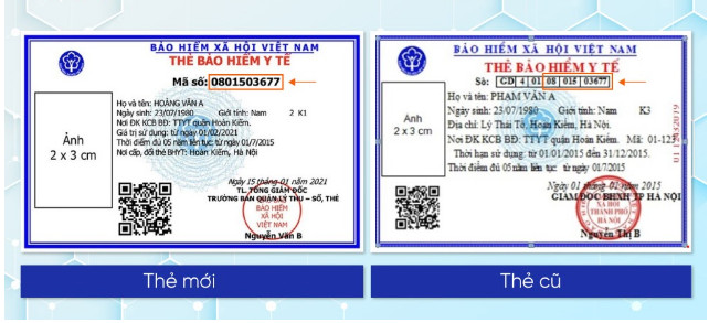 Cận cảnh vị trí số thẻ BHYT trên thẻ y tế, hiển thị mã số cá nhân