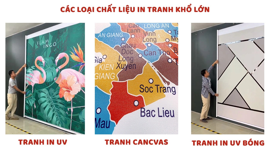 Chất liệu in tranh dán tường khổ lớn
