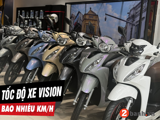 Chiếc xe tay ga Honda Vision 2025 màu xanh, khám phá tốc độ tối đa của xe Vision