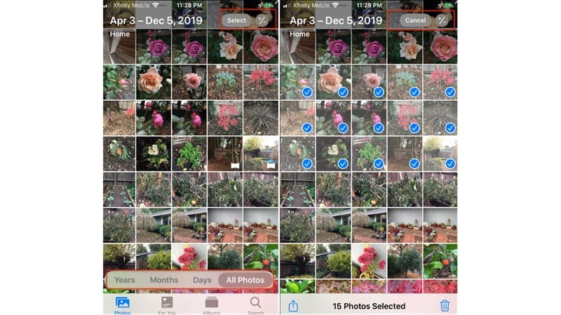 Thùng Rác iPhone Ở Đâu? Hướng Dẫn Dọn Dẹp Ảnh Hiệu Quả Chọn ảnh để xóa trên iPhone