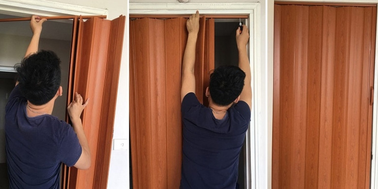 Khám Phá Nơi Mua Cửa Nhựa Nhà Vệ Sinh Chất Lượng Tốt Nhất Cố định nẹp và bắn vít cho cửa nhựa xếp nhà vệ sinh