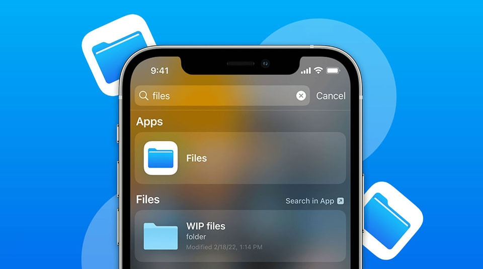 Giao diện iCloud Drive trong ứng dụng Tệp trên iPhone