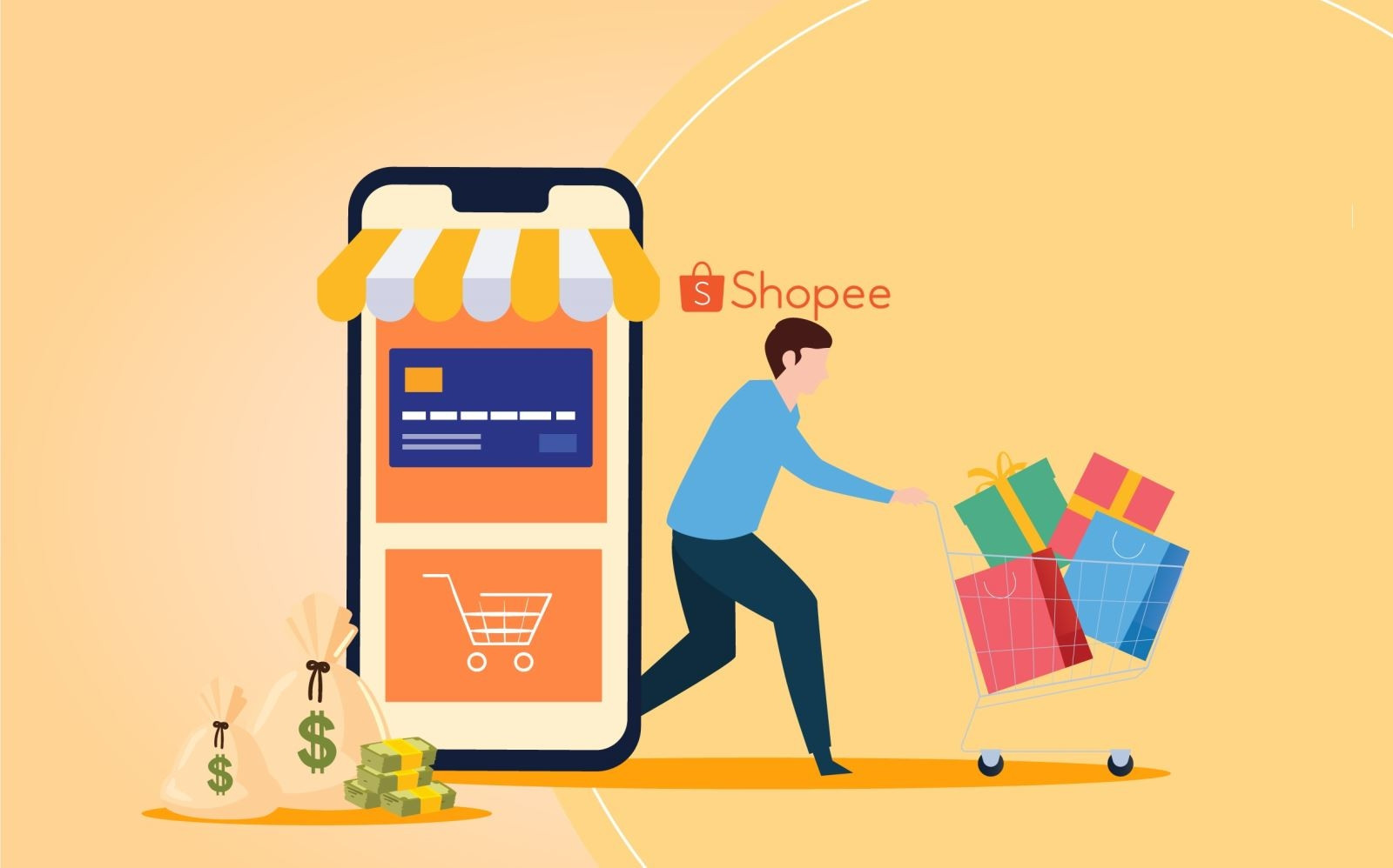 Giao diện số dư tài khoản Shopee trên ứng dụng