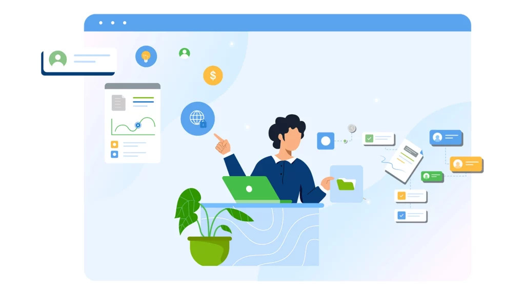 Giao diện tổng quan của một phần mềm quản lý tiến độ dự án hiện đại