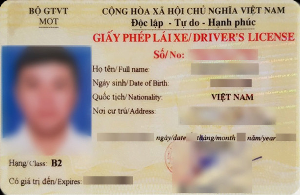 Giấy phép lái xe hạng B2 để lái Grab tại Đà Nẵng