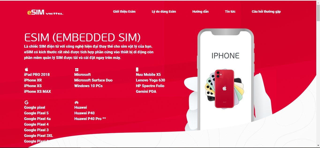 Hình ảnh minh họa điều kiện cần có để đăng ký eSIM Viettel