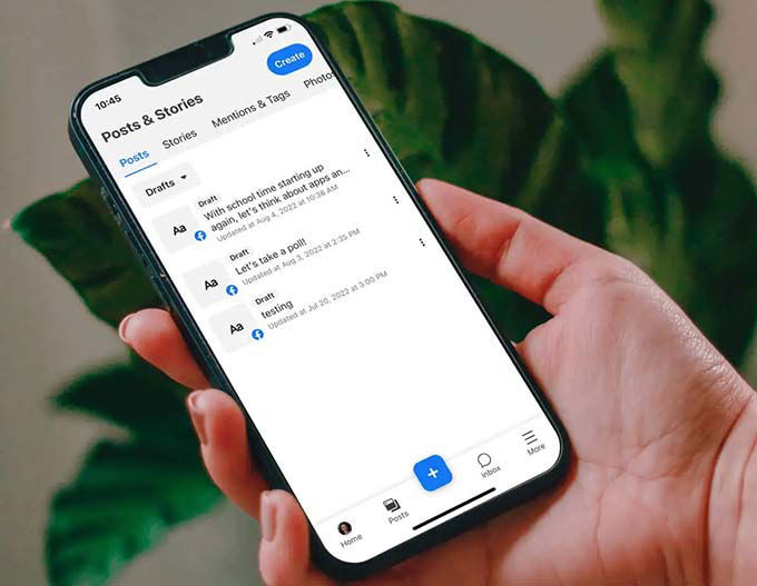 Hình ảnh minh họa định nghĩa bản nháp Facebook, nơi lưu trữ bài viết dang dở.