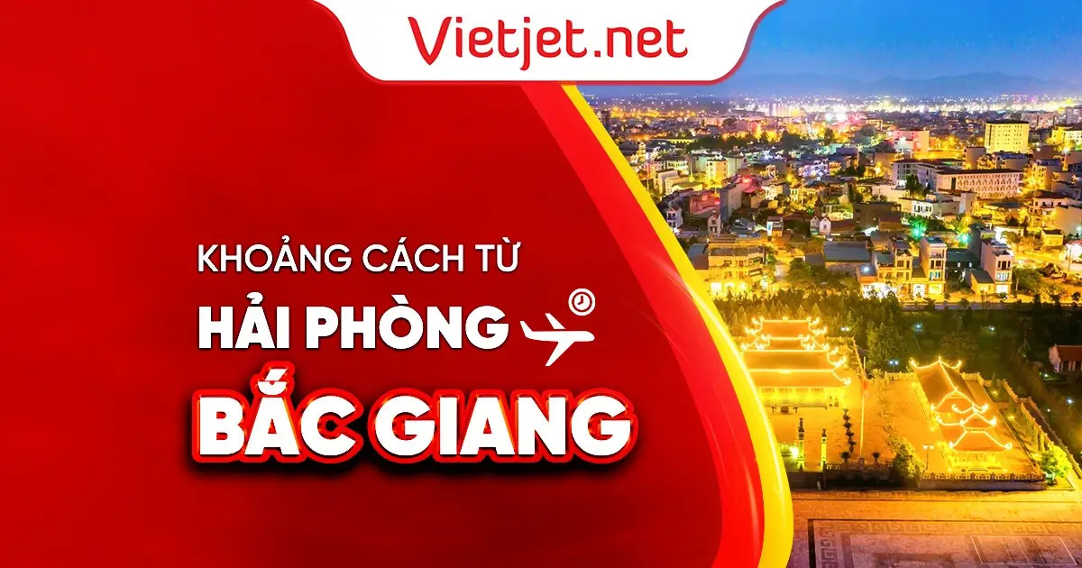 Hình ảnh minh họa quãng đường di chuyển giữa Hải Phòng và Bắc Giang