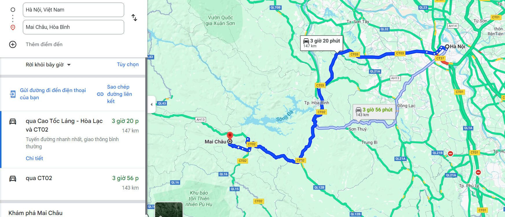 Khoảng cách Mai Châu Hòa Bình từ Hà Nội và khung cảnh thiên nhiên