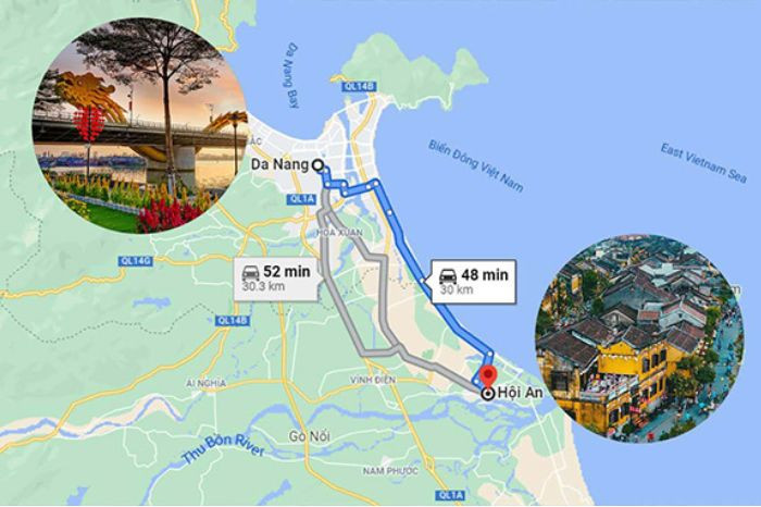 Khoảng cách từ Đà Nẵng đến Hội An lý tưởng cho chuyến đi ngắn