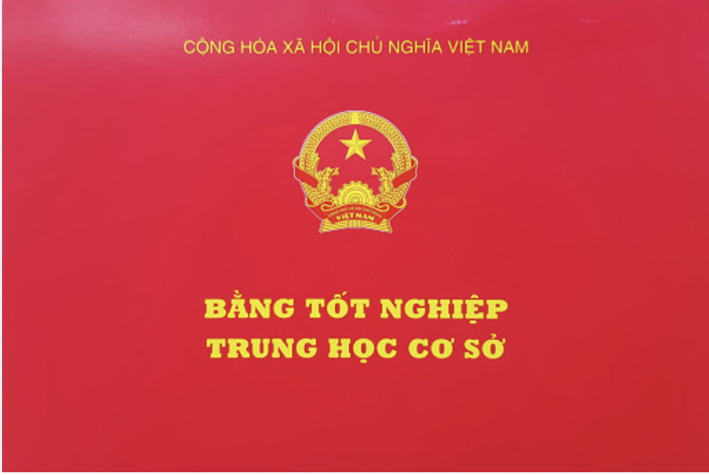 Mẫu bằng tốt nghiệp THCS, minh họa việc xin cấp lại bằng tốt nghiệp cấp 2